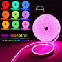 УЦІНКА Силіконова стрічка Led Neon RGB+Warm White (5m, Bluetooth, з пультом, від USB, IP67) (працює на половину)