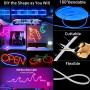 УЦІНКА Силіконова стрічка Led Neon RGB+Warm White (5m, Bluetooth, з пультом, від USB, IP67) (працює на половину)