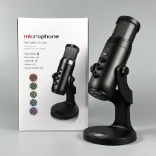 Мікрофон студійний для блогерів та стримерів технологія Plug&Play з RGB підсвічування