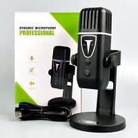 Мікрофон студійний Professional RGB для блогерів та стримерів, технологія Plug&Play 