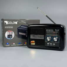 Портативне Радіо Golon RX-BT978S з ліхтарем, акумулятором, сонячною панеллю (20,0*13,0*8,0 см)