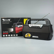Портативне Радіо Golon RX-BT266S з ліхтарем, акумулятором, сонячною панеллю (25,0*16,5*10,0 см)