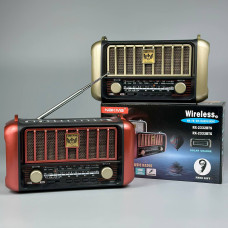 Портативне Радіо Golon RX-BT2333BTS з ліхтарем, акумулятором, сонячною панеллю (20,0*11,0*9,0 см)