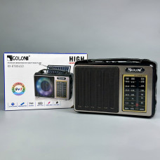 Портативне Радіо Golon RX-BT806SD з акумулятором, сонячною панеллю, RGB (16,0*10,5*6,0 см)