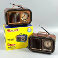 Портативне Радіо GOLON RX-078CS з акумулятором, годинником та сонячною панеллю (17,5*14,0*9,0 см)