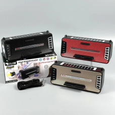 Портативне Радіо GOLON RX-S2618BTS з акумулятором, годинником, сонячною панеллю, ліхтарем та підставкою (20,0*8,5*7,0 см)