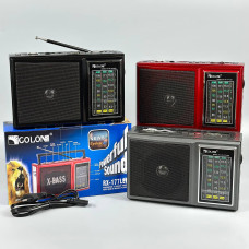 Портативне Радіо Golon RX-177LED з акумулятором, ліхтарем (21,0*13,0*6,0 см)