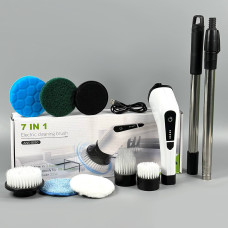 Електрична щітка-швабра Electric cleaning brush ANS 8050 з 7 насадками 