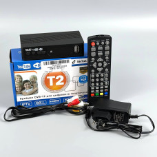 Цифровий ефірний ресивер T2 Megogo з дисплеєм, YouTube IPTV WiFi HDMI 