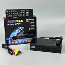 Ефірна цифрова приставка T2 YASINGOLD M7070 (з дисплеєм, роз'ємом під Wi-Fi та пультом)