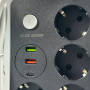 Мережевий подовжувач Power Socket 8206 2USB+Type-C 4 розетки 2m