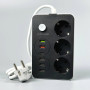 Мережевий подовжувач Power Socket 8208 5USB+Type-C 3 розетки 2m