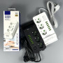 Мережевий подовжувач (з бездротовою зарядкою) Power Socket 993U 6USB 3 розетки 3000W 2m