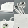 Мережевий подовжувач (з бездротовою зарядкою) Power Socket 993PD 5USB+Type-C 3 розетки 3000W 2m