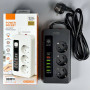Мережевий подовжувач Power Socket F53PD 5USB+Type-C 3 розетки 3000W 2m