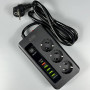 Мережевий подовжувач Power Socket F53PD 5USB+Type-C 3 розетки 3000W 2m
