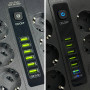 Мережевий подовжувач Power Socket F54U 6USB 3A 6 розеток 3000W 2m