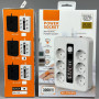 Мережевий подовжувач Power Socket F54PD 5USB+Type-C 6 розеток 3000W 2m