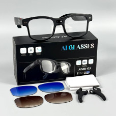 Смарт-окуляри Smart AI Glasses AIMB-G3 8MP-камера (з фото-та відеозйомкою + додаткові лінзи)