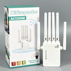 Підсилювач сигналу Wi-Fi ретранслятор AC1200M із підтримкою двох діапазонів 2.4G-5G, швидкість до 866Mbps (TRQ9)
