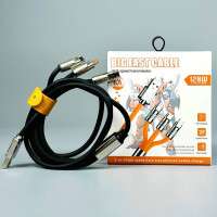 Data Cable High speed transmission 3in1 Micro, Lightning, Type-C 120W 1.1m