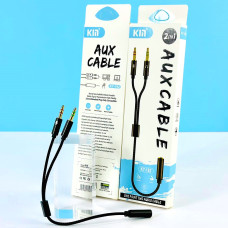 AUX-перехідник KY-192 One point two audio cable на два аудіо роз'єми 3.5mm to micro аудіо спліттер
