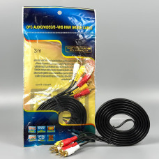 Кабель 3RCA-3RCA (3 тюльпана) 3m