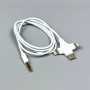 AUX RC-008 Universal Audio cable 3.5mm to 2 Lightning+Type-C (Bluetooth підключення)