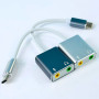 Перехідник Sound Card USB-C to Duo 3.5mm + microphone HIFI Magic Voice 7.1CH