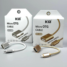 Перехідник OTG KM KY-168 Micro to USB Metal shell
