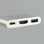 USB-C HUB 4K Device 3in1 (Type-C to HDMI+USB3.0+Type-C)