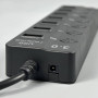 USB HUB Super Speed 7 Ports, LED-індикація для кожного порту (USB to USB3.0*7) 30см