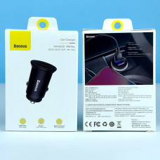 Автомобільний зарядний пристрій адаптер Baseus Circular Plastic A+A PPS 2USB Port 5A CCALL-YD01