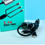 Автомобільний зарядний пристрій Denmen DZ11E 3in1 cable Lightning+Micro+Type-C 