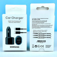 Автомобільний зарядний пристрій Samsung  Dual Port 45W&15W  data cable Type-C to Type-C