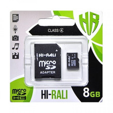 Карта пам'яті Hi-Rali 8gb 4 Class з адаптером SD
