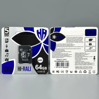 Карта пам'яті Hi-Rali 64Gb (UHS-1) 10 Class (з адаптером SD)