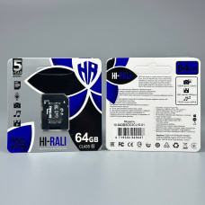 Карта пам'яті Hi-Rali 64gb 10 Class з адаптером SD