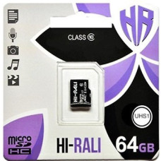 Карта пам'яті Hi-Rali 64gb (UHS-1) 10 Class без адаптера