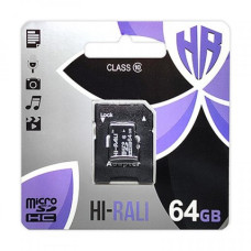 Карта пам'яті Hi-Rali 64gb 10 Class з адаптером SD