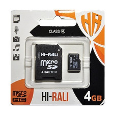 Карта пам'яті Hi-Rali 4gb 4 Class з адаптером SD