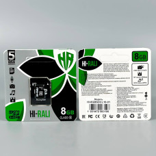 Карта пам'яті Hi-Rali 8Gb 10 Class з адаптером SD