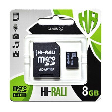 Карта пам'яті Hi-Rali 8gb 10 Class з адаптером SD