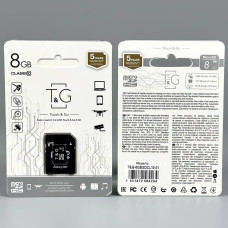 Карта пам'яті T&G 8Gb 10 Class з адаптером SD