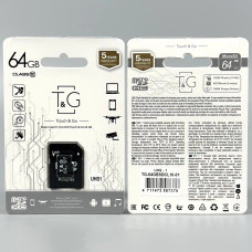 Карта пам'яті T&G 64Gb 10 Class (з адаптером SD)