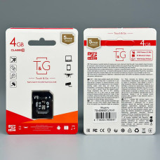 Карта пам'яті T&G 4GB 10 Class з адаптером SD