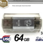 USB флеш T&G 64Gb Star 009 (USB+Type-C) USB3.0 Швидкісна