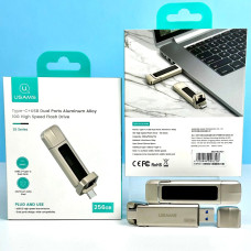 USB флеш Usams US-ZB279 256GB Type-C+USB 3.2 High Speed 10G