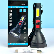 Ліхтарик L-830 Battery indicator functional USB Charge Вбудований акумулятор