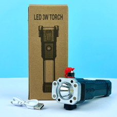 Ліхтарик Багатофункціональний T09-3W Led Torch +power bank Вбудований акумулятор